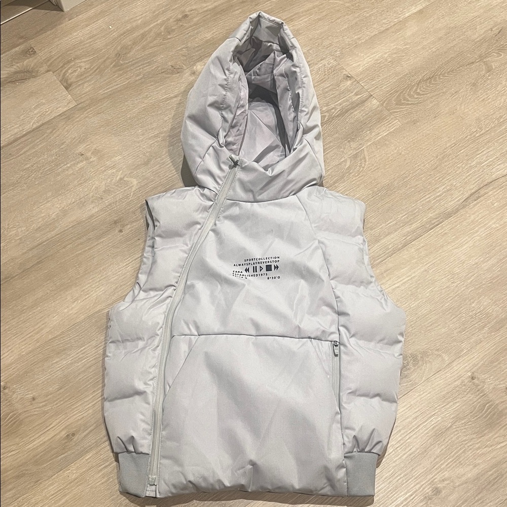 Zara Kids' Silver Puffer Vest